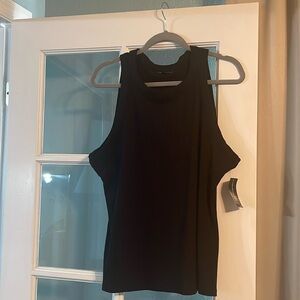 Women’s INC black crew halter tank